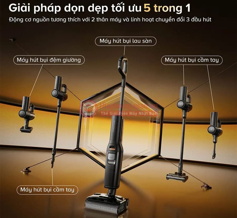 Máy hút bụi lau nhà cầm tay thế hệ mới Roborock F25 ACE Combo