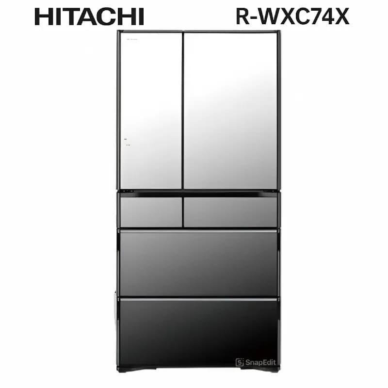 Tủ lạnh Hitachi R-WXC74X-X nội địa Nhật cao cấp mặt gương pha lê